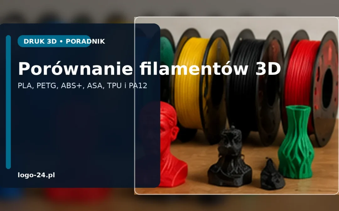 PLA, PETG, ABS+, ASA, TPU i PA12 – szybkie porównanie materiałów
